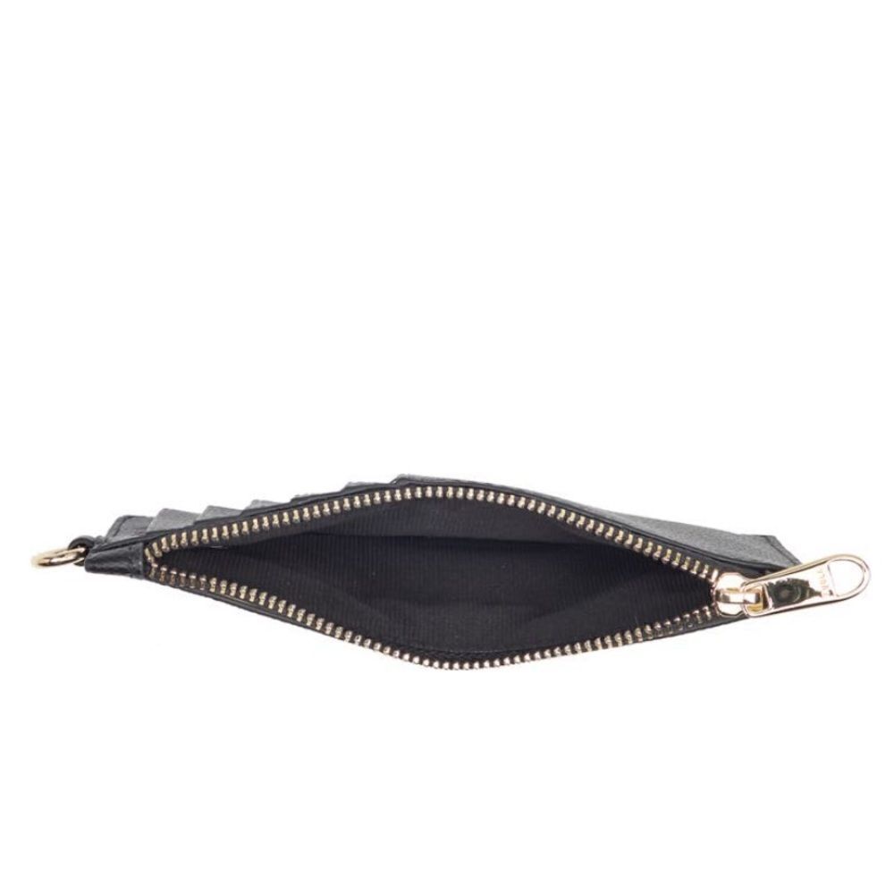 FURLA Classic Credit Card Case Leather Wallet Wristlet, Black,‎ Wrist Strap, NWT - Picture 3 of 16